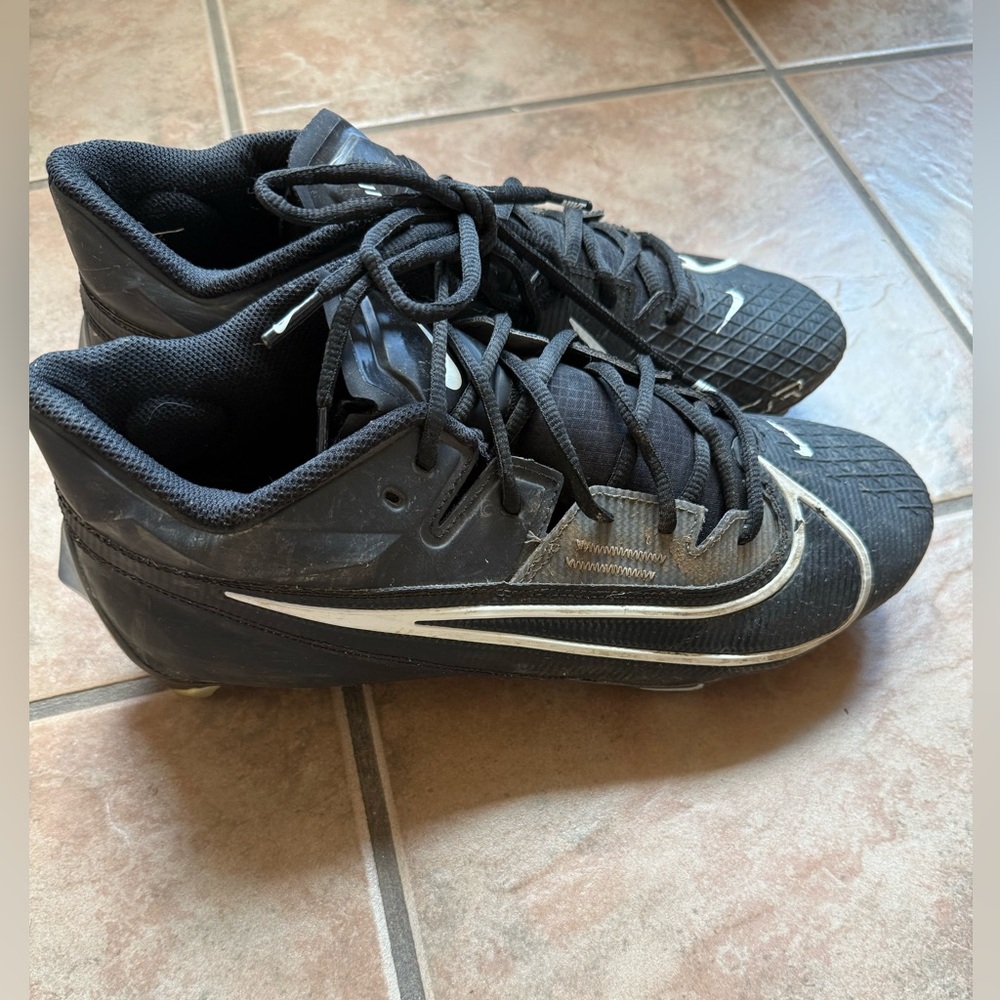 Nike Vapor Black and White Football Cleats